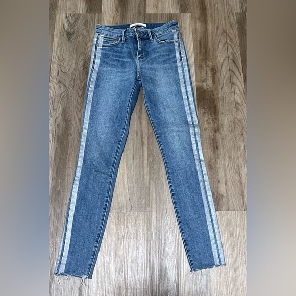 Sam Edleman "The Kitten" Mid Rise Skinny Fringe Ankle Jeans - Picture 1 of 4